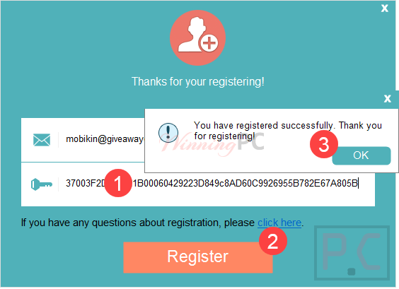 mobikin registration code